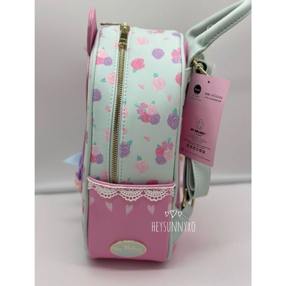 Her Universe My Melody Pastel Floral Mini Backpack Set - Picture 2 of 9